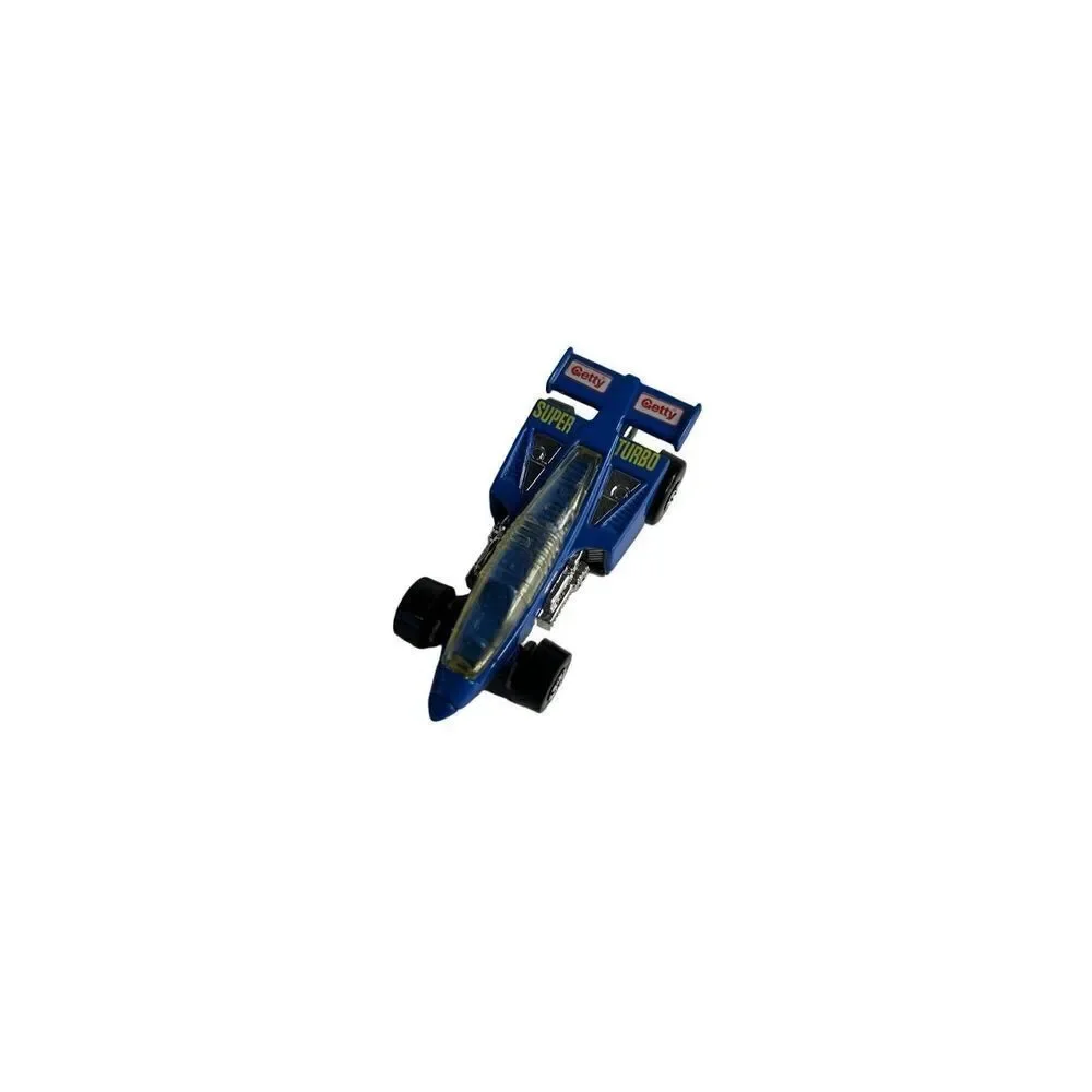 Hot Wheels 1987 Getty Super Turbo Blue Racing Race Car Mattel Vintage